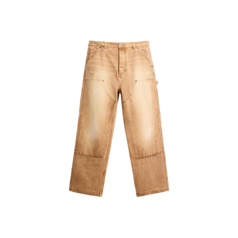 ZARA Jeans Men Yellow Ochre-0
