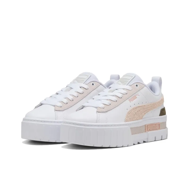 PUMA Maze Slip Resistant Waterproof Cushioning Low Top Skateboard Shoes Women's White-2
