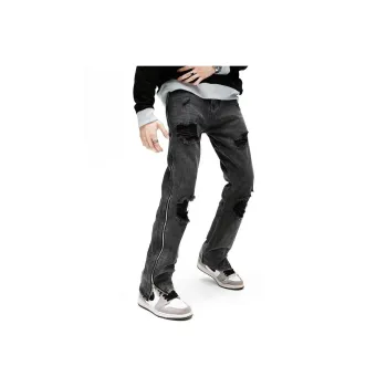 MGXEK Jeans Unisex Black Gray
