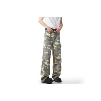 HOKLV Jeans Unisex Desert Camouflage