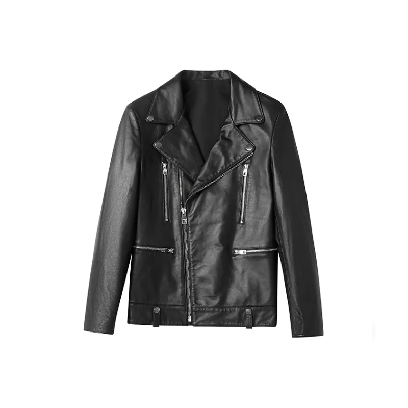 SINBOS Leather Jackets Men Black-0