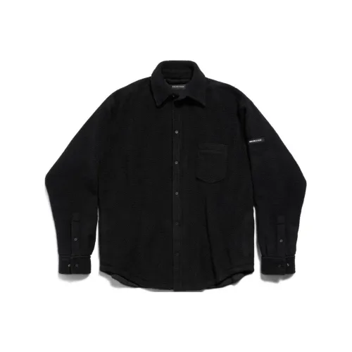 Balenciaga Logo Patch Padded Oversized Shirt