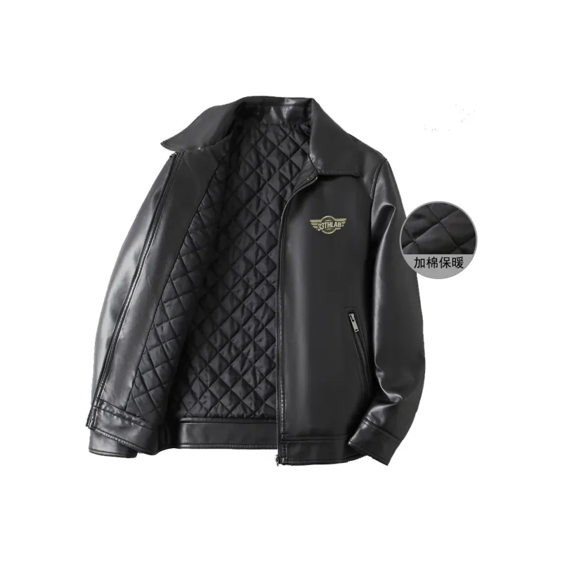 33TH Leather Jacket Unisex Black-7