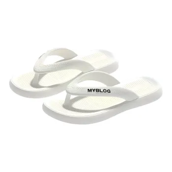 Ming Sheng Squashy And Bouncy Feeling Thick Clip Foot Flip Flops Summer Slip Resistant Outdoor Casual Beach Slippers