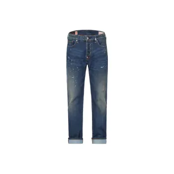 EVISU Tapered Pants Stretch Moderate Jeans Men's Denim Blue