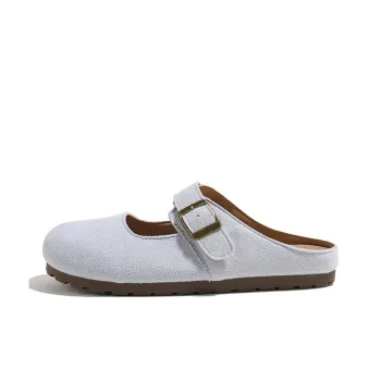 HUANQIU Quiet Abrasion Resistant Slip Resistant Closed Toe Slippers Women's Aqua