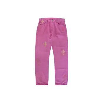 Chrome Hearts Jeans Unisex Pink
