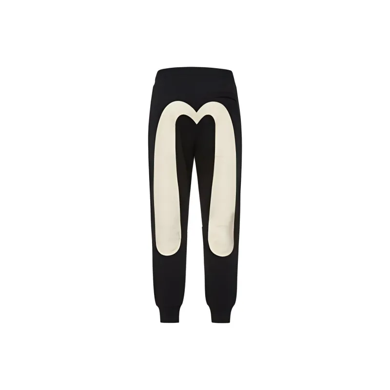 EVISU Knitted Sweatpants Men Black-0