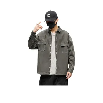 Tonlion Denim Jacket Unisex Dark Gray