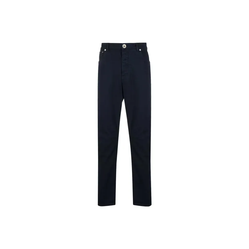 Brunello Cucinelli Logo-Patch Straight Leg Jeans-0