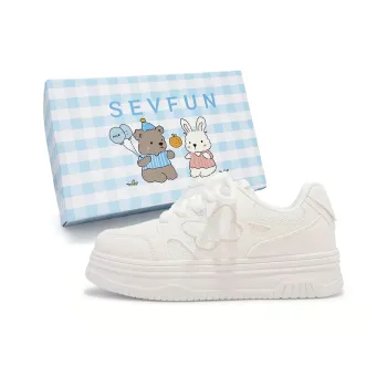 7 SEVFUN Low Top Skateboard Shoes Women's Beige
