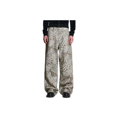 Jaded London Jeans Unisex Leopard Print