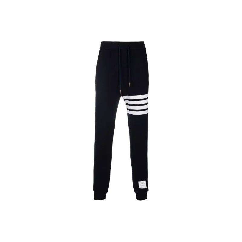 THOM BROWNE Waffle knit Cashmere Track Pants-0