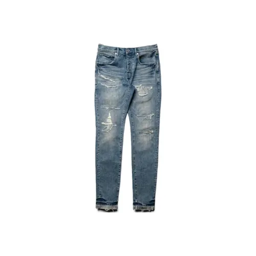 PURPLE BRAND 블루 남성 청바지