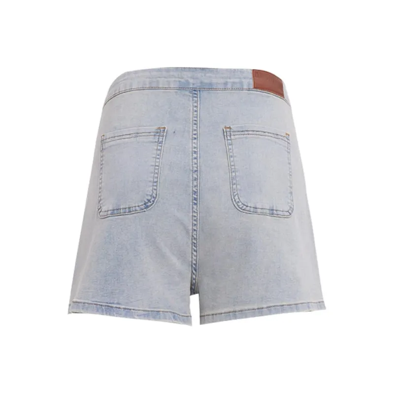 OROI Denim Shorts Women's Yellow Mud-1