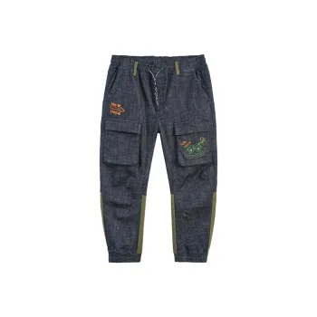 ONIARAI x Pepe The Frog Cargo Pants Jeans Unisex Navy Blue