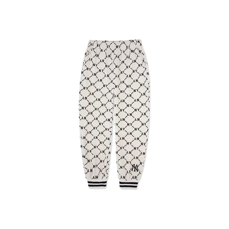 MLB Knitted Sweatpants Unisex Cream-0