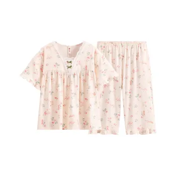 FENTENG Pajama Set Women's Light Shrimp