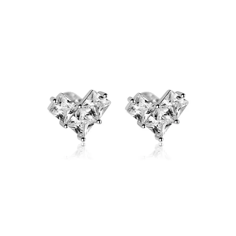 Quarqor S925 Silver Stud Earrings Women's-0
