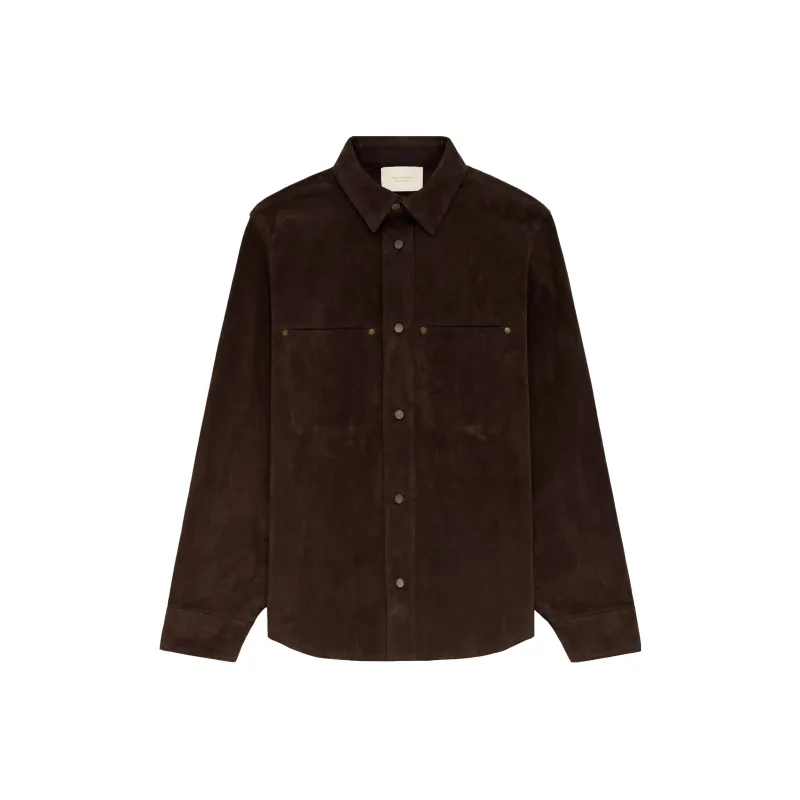 AIME LEON DORE Leather Jacket Unisex Brown Black-0