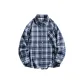 Navy Blue Plaid (Thin)