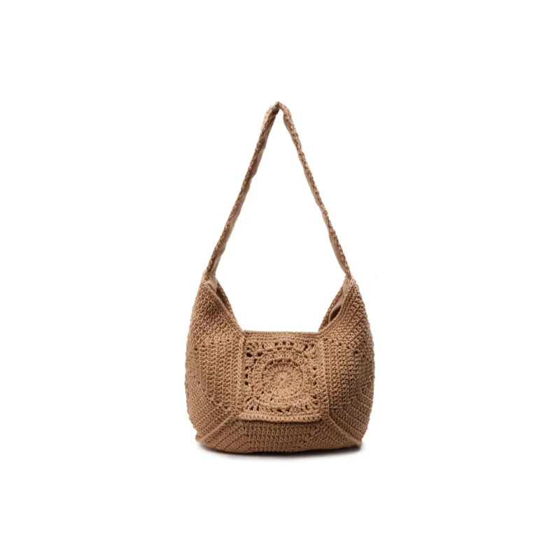 Wenpercy Knitted Fabric Shoulder Bag Women's Multicolor-3