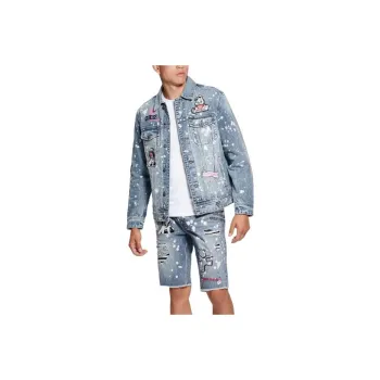 GUESS Jackets Coats Men's Light Blue