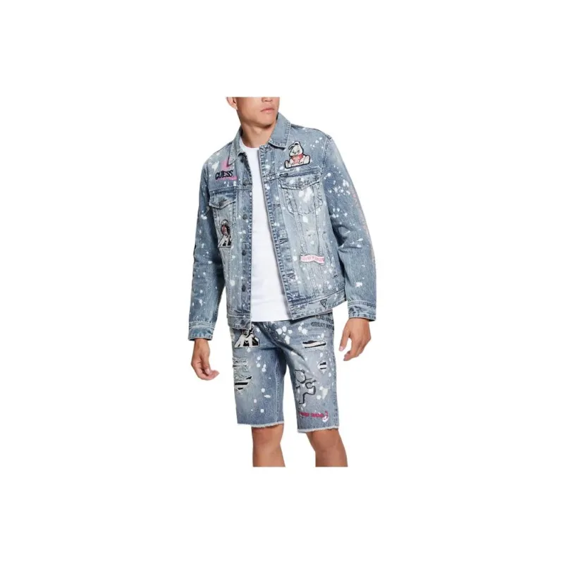 GUESS Jackets Coats Men's Light Blue-0