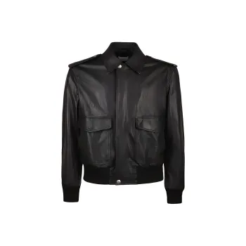 BALLY Leather Bomber Jacket