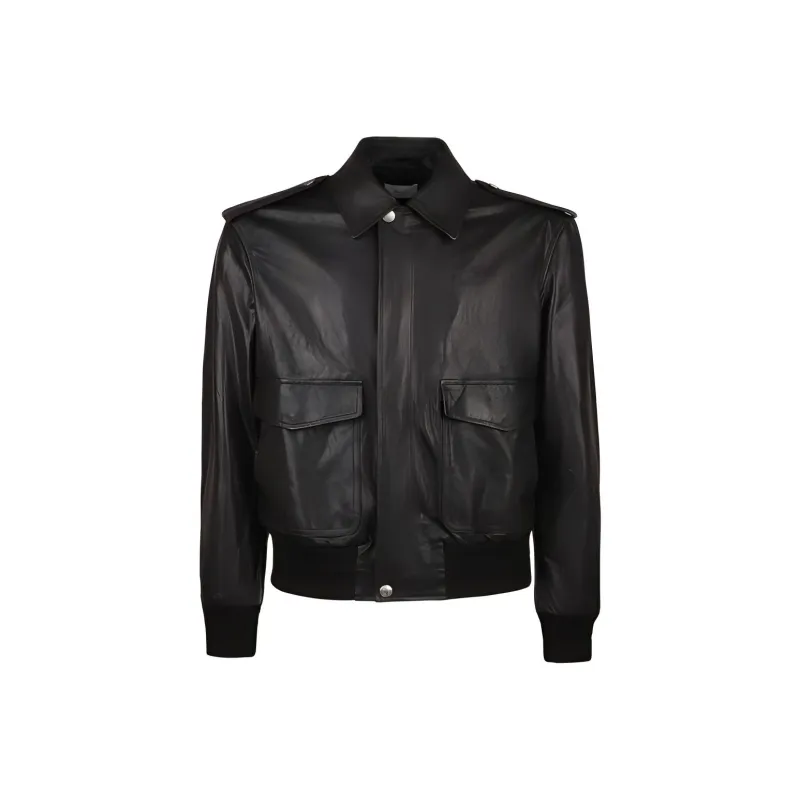 BALLY Leather Bomber Jacket-0