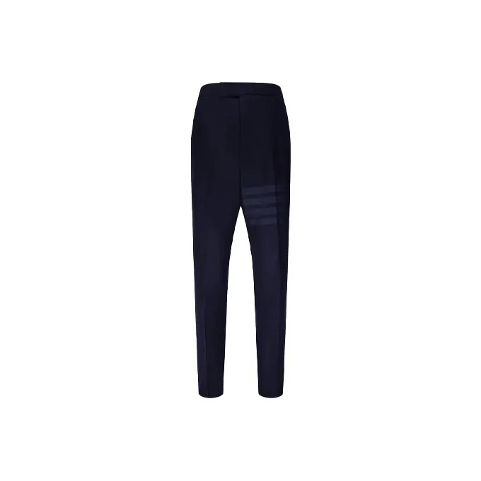 THOM BROWNE Tonal 4 Bar Flannel Trousers-0