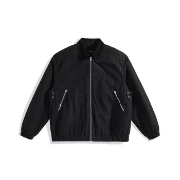 PEACEBIRD MEN Jackets Men Black Loose Fit