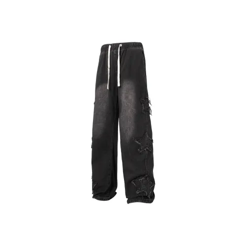 ELCORO High Waisted Jeans Men's