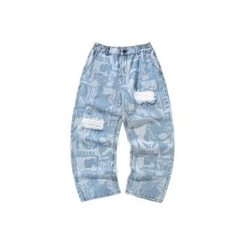 GENANX Jeans Unisex Denim Blue