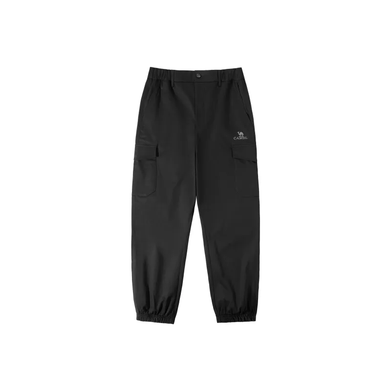 CAMEL Loose Fit Elastic Cuff 100% Cotton Yamamoto Basic Versatile Casual Outdoor Cargo Pants Men's-0