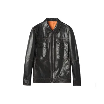 SINBOS Leather Jackets Men Black