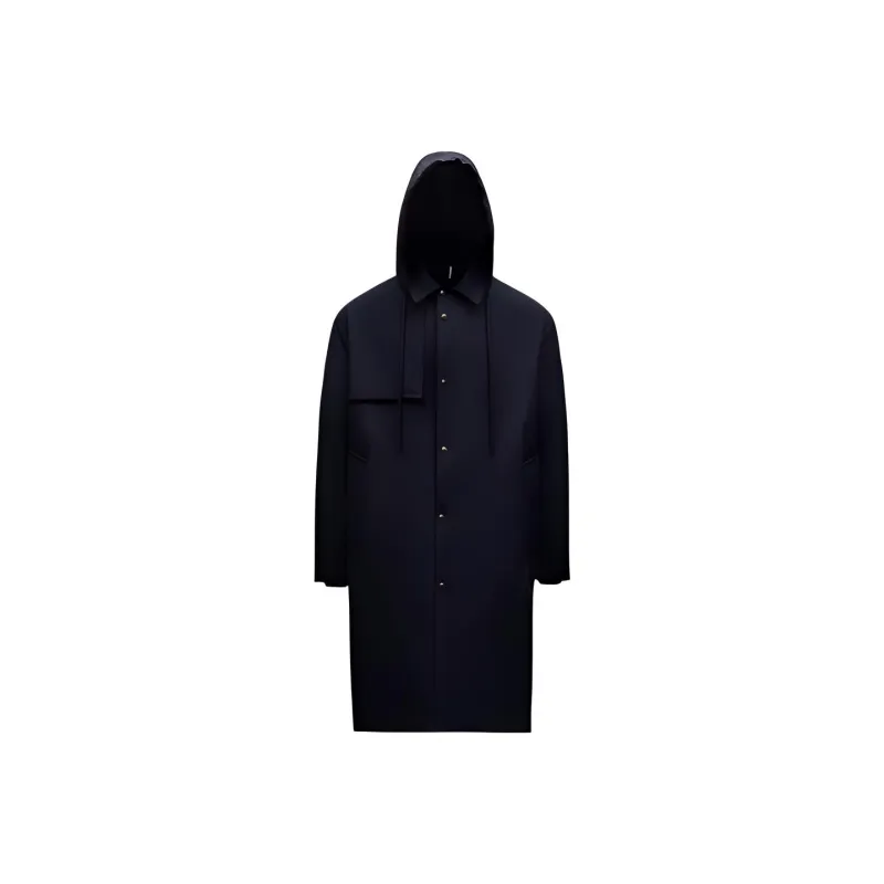 Moncler Trench Coats Men Marine Blue-0