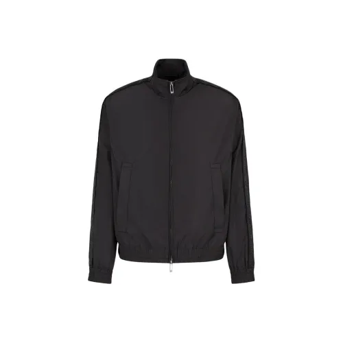 EMPORIO ARMANI Full zip Blouson In Light Nylon With Logo Tape