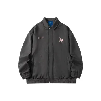 Suamoment Spring American Vintage Casual Couple Coat Top Unisex