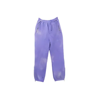WE11DONE Iridescent Logo Hand Bleached Zip Lounge Pants