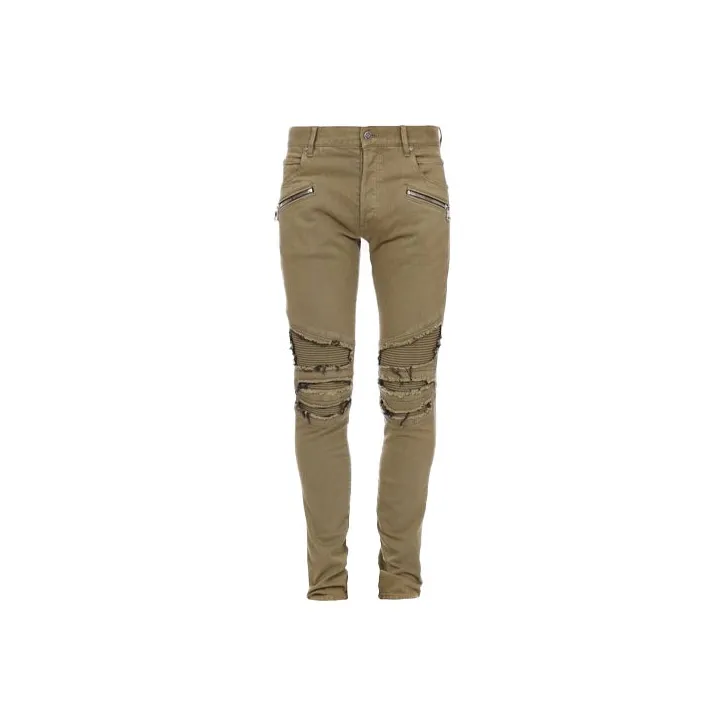 BALMAIN Ripped Multi pocket Skinny Jeans-0