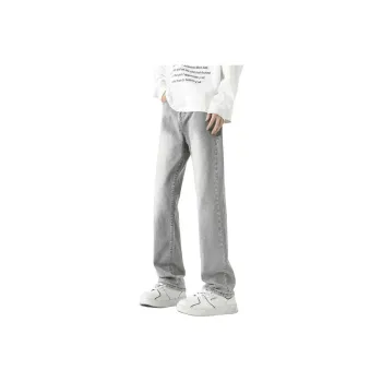 WARNING LIGHT Jeans Unisex Smoke Gray