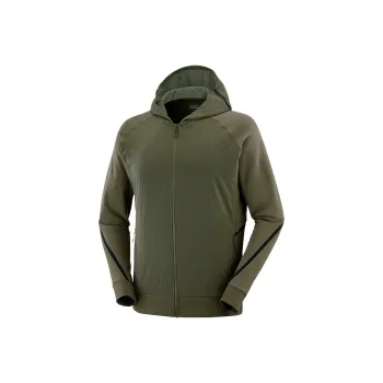 SALOMON RUNLIFE HOODIE M RUNNING Jackets Coats Men's Leaf Green