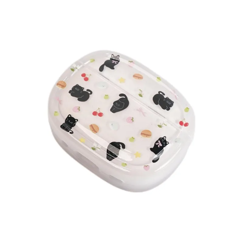 Sopi Compatibility With Apple AirPods 4/2/3/4th Generation/AirPods Pro/Pro 2 TPU Cake Cherry Kitten Headphone Cases-4