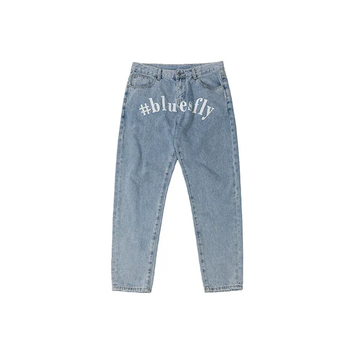 BLUESFLY Straight Jeans Men's Light Blue-0