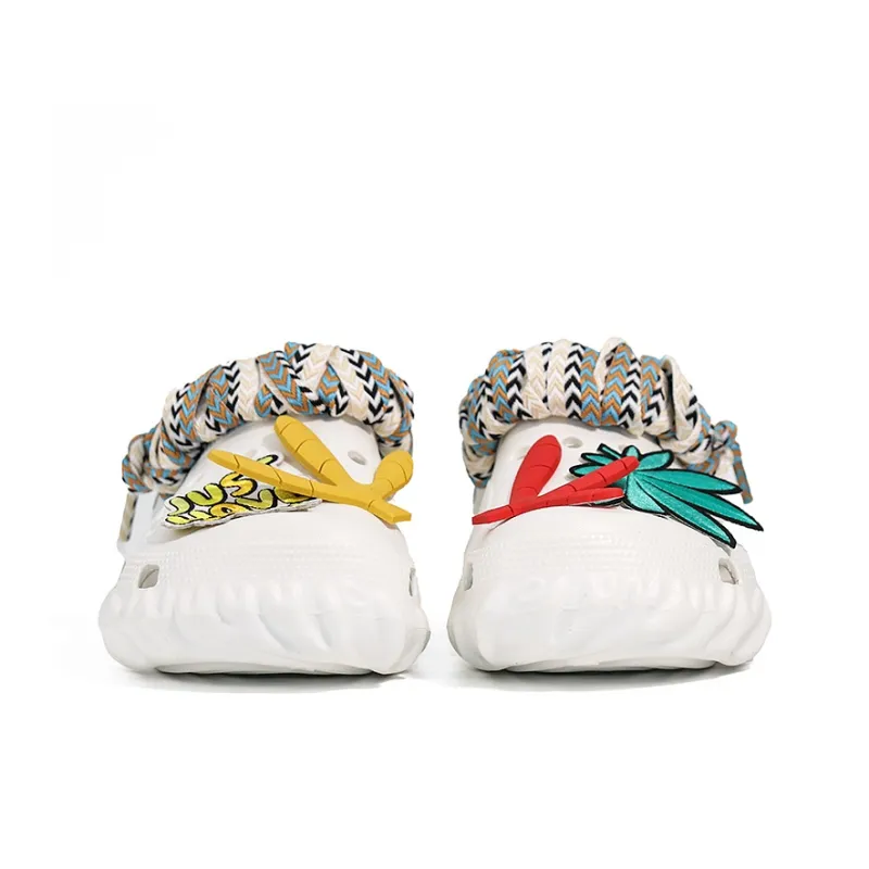 OUBT Bohemian Style, Claw Design Clogs Unisex White-3