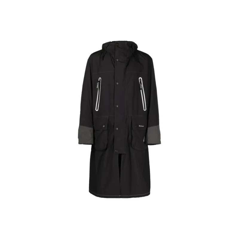 And Wander X BARBOUR Trench Coats Men Black-0