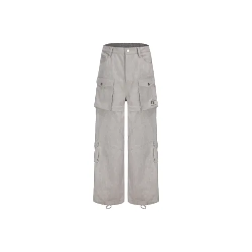 VANN VALRENCÉ Cargo Pants Unisex Mountain Stone Gray
