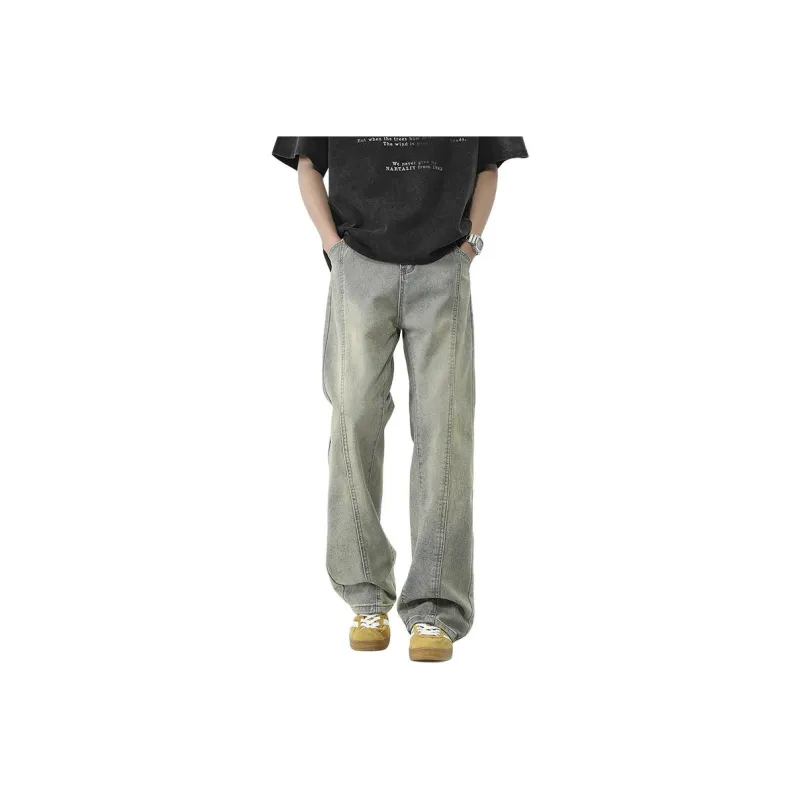 HCHUICHENG Jeans Unisex Washed Color-0