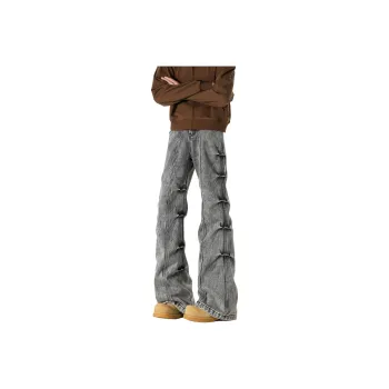 FALIAMS Jeans Unisex Black Gray Color